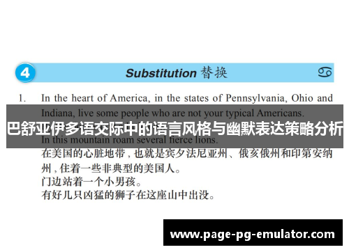 巴舒亚伊多语交际中的语言风格与幽默表达策略分析